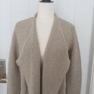 NEW J. Jill Pure Open Cardigan Sweater Sz Petit Small, Minimalist Oatmeal